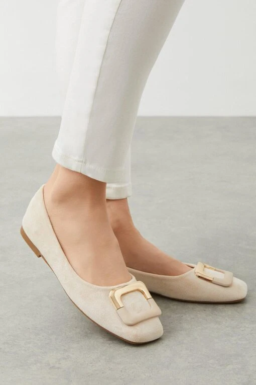 Dorothy Perkins Comfort Priscilla Square Trim Ballet Flats