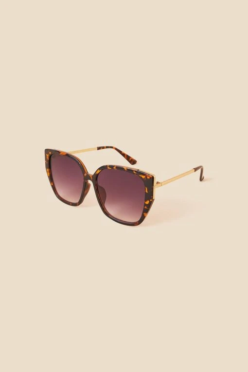 Accessorize Statement Metal Corner Sunglasses
