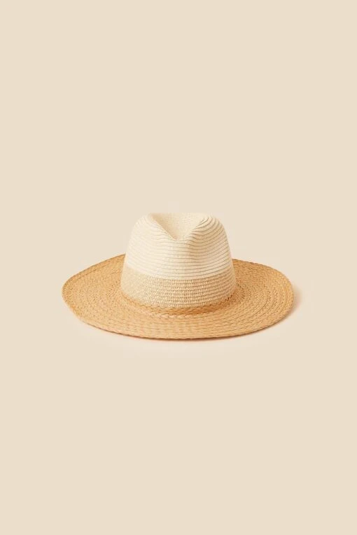 Accessorize Contrast Weave Fedora