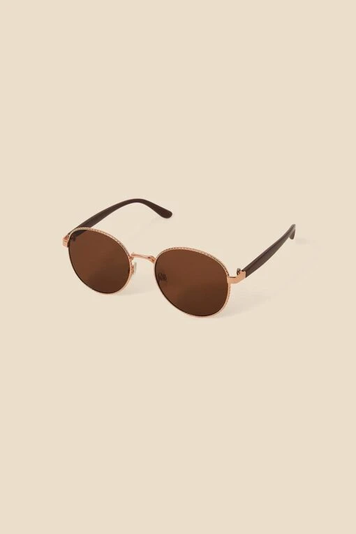 Accessorize Hammered Metal Frame Sunglasses