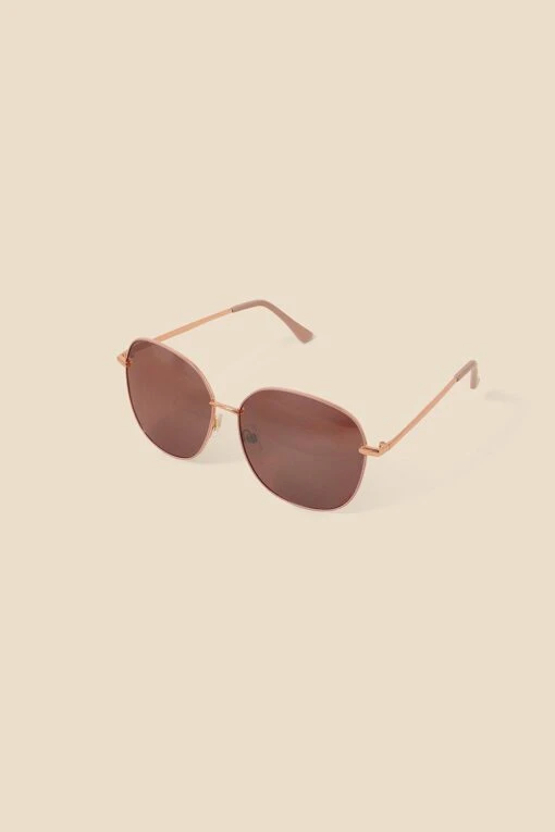 Accessorize Enamel Rim Metal Frame Sunglasses