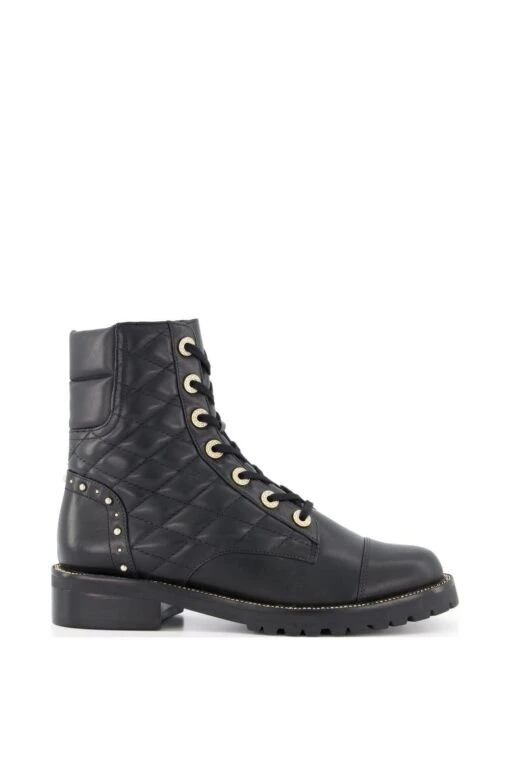 Dune London 'Pampas' Leather Biker Boots