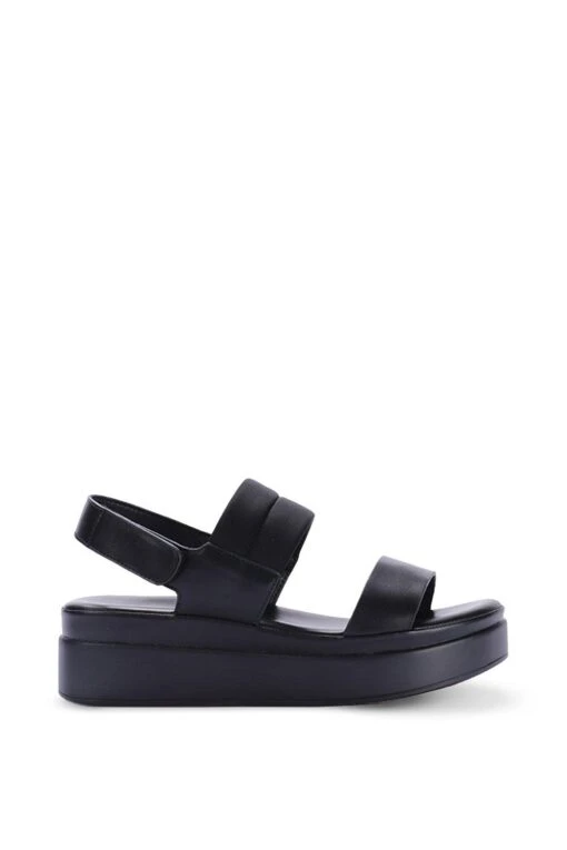 Nine West 'Dreda' Black Chunky Strap Sandal